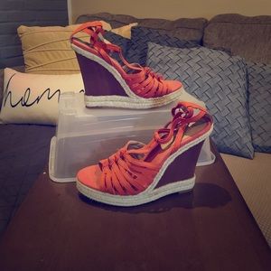 Platform Orange Sandals!